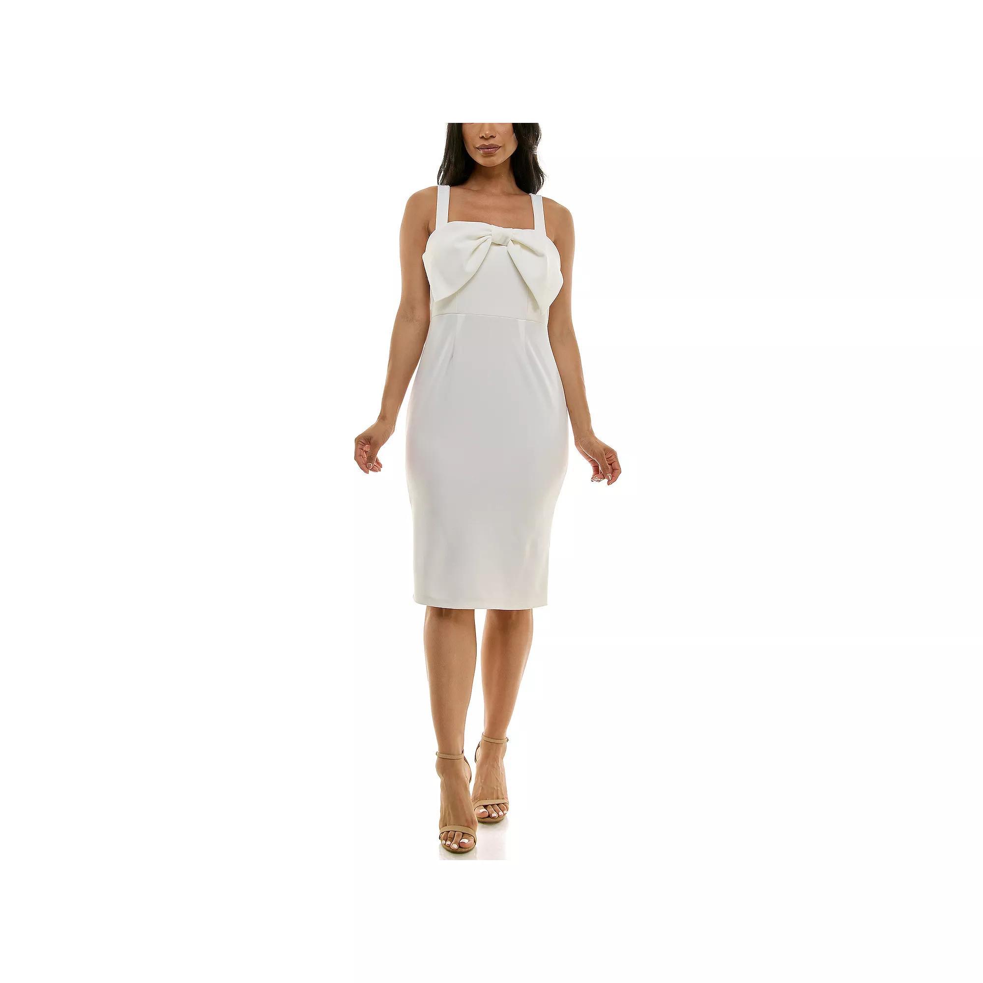 Womens Nina Leonard Large Bow Dress Product Image