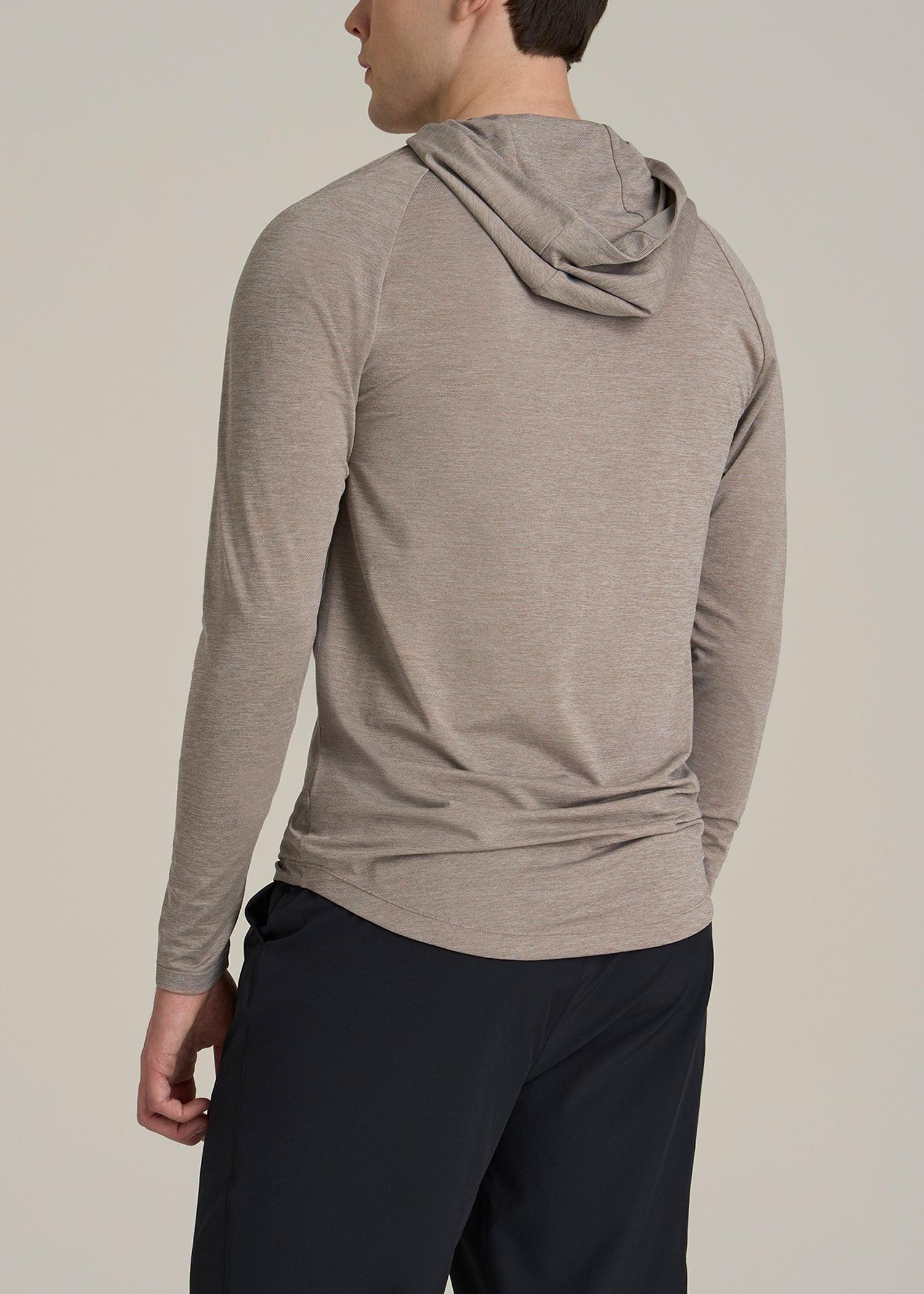 Men's A.T. Performance Training Tall Hoodie in Dark Sand Space Dye Product Image