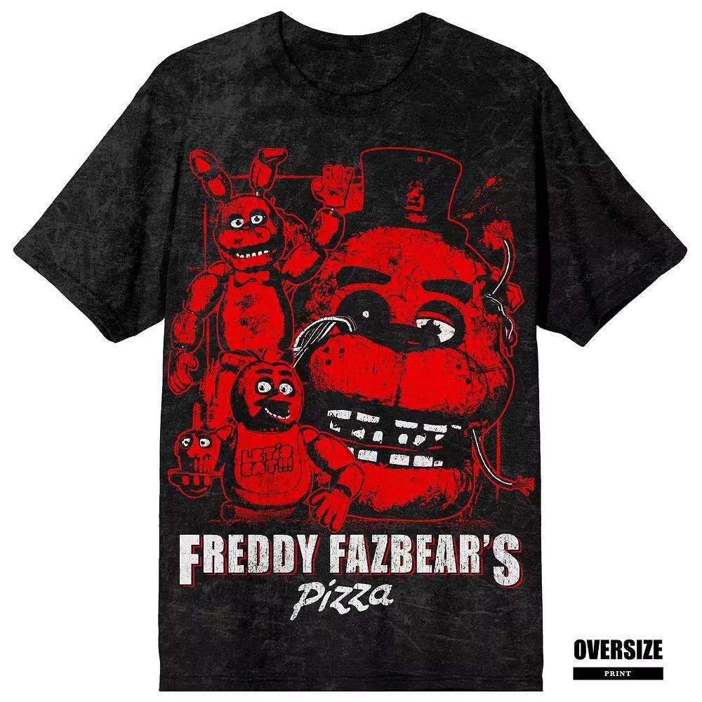 Men's Five Nights At Freddys Short Sleeve Graphic T-Shirt, Size: XXL, Black Product Image
