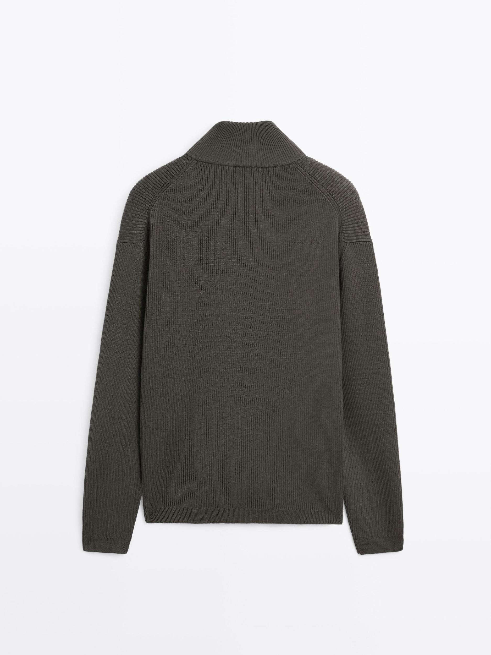 100% cotton zip cardigan Product Image
