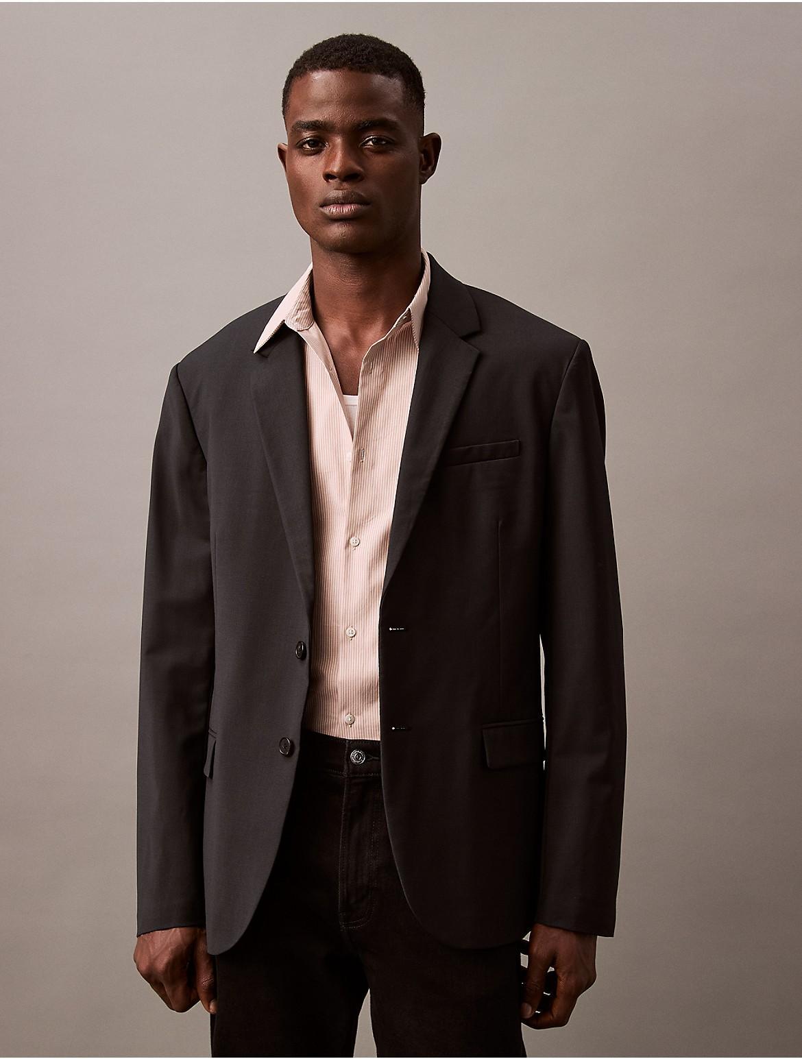 Calvin Klein Men's Pure Poplin Stretch Shirt - White - L Product Image