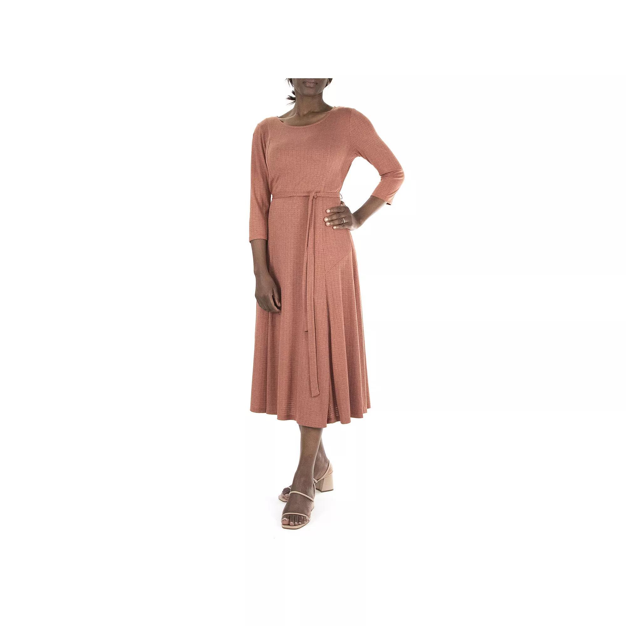 Women's Nina Leonard Sylvia Midi Dress, Size: Small, Red Product Image