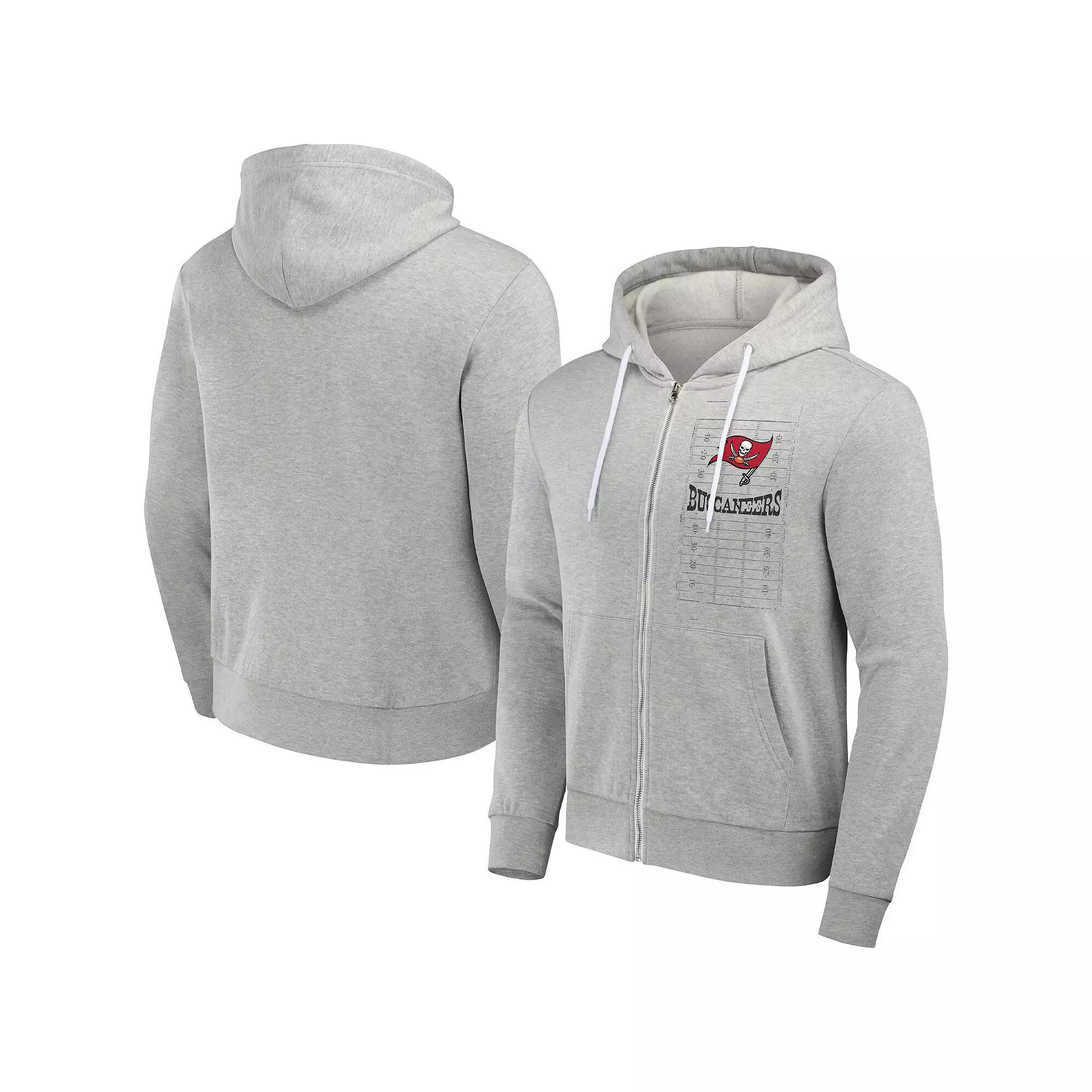 Men's NFL x Darius Rucker Collection by Fanatics Heather Gray Tampa Bay Buccaneers Domestic Full-Zip Hoodie, Size: Large, Grey Product Image