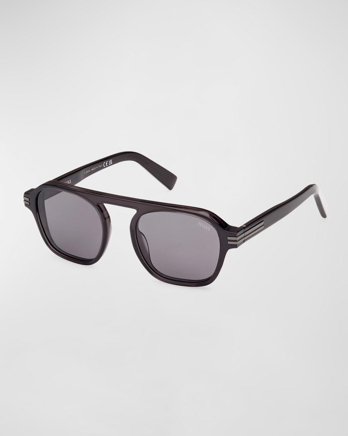 Mens AURORA II Acetate Rectangle Sunglasses Product Image