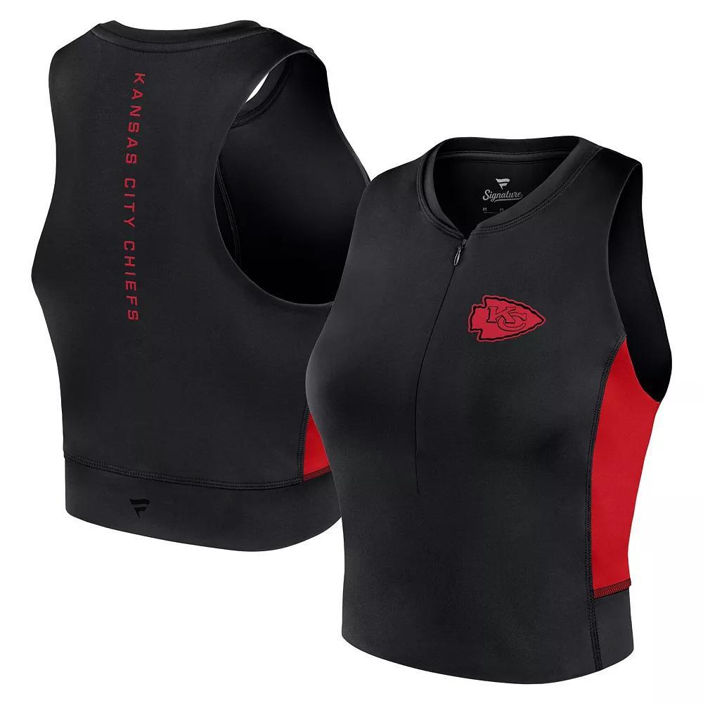 Women's Fanatics Signature Black Kansas City Chiefs Studio Fitted Gym Tank Top, Size: Large Product Image