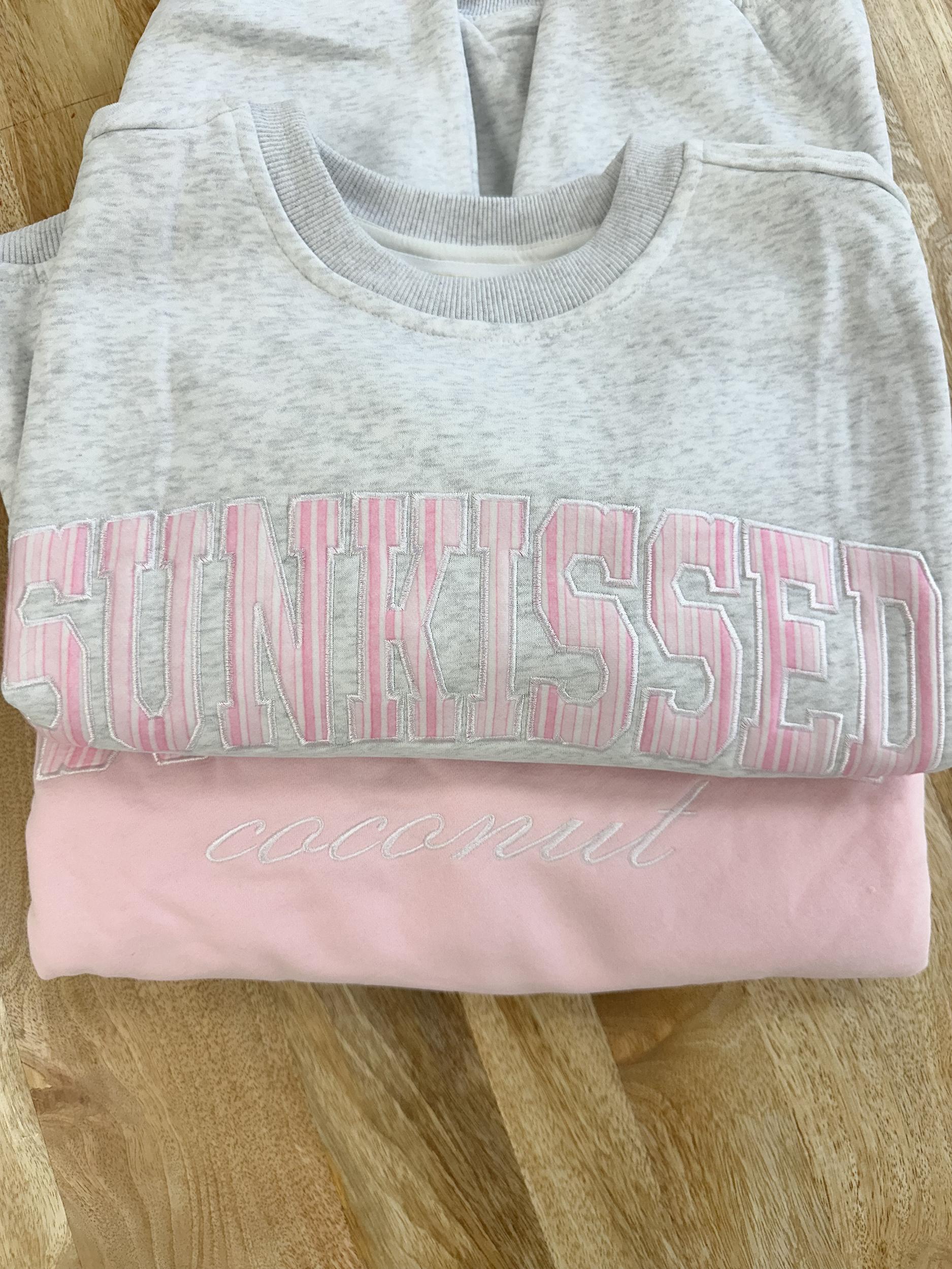 Icy Blue Sunkissed In Vogue Striped Sweatshirt Product Image