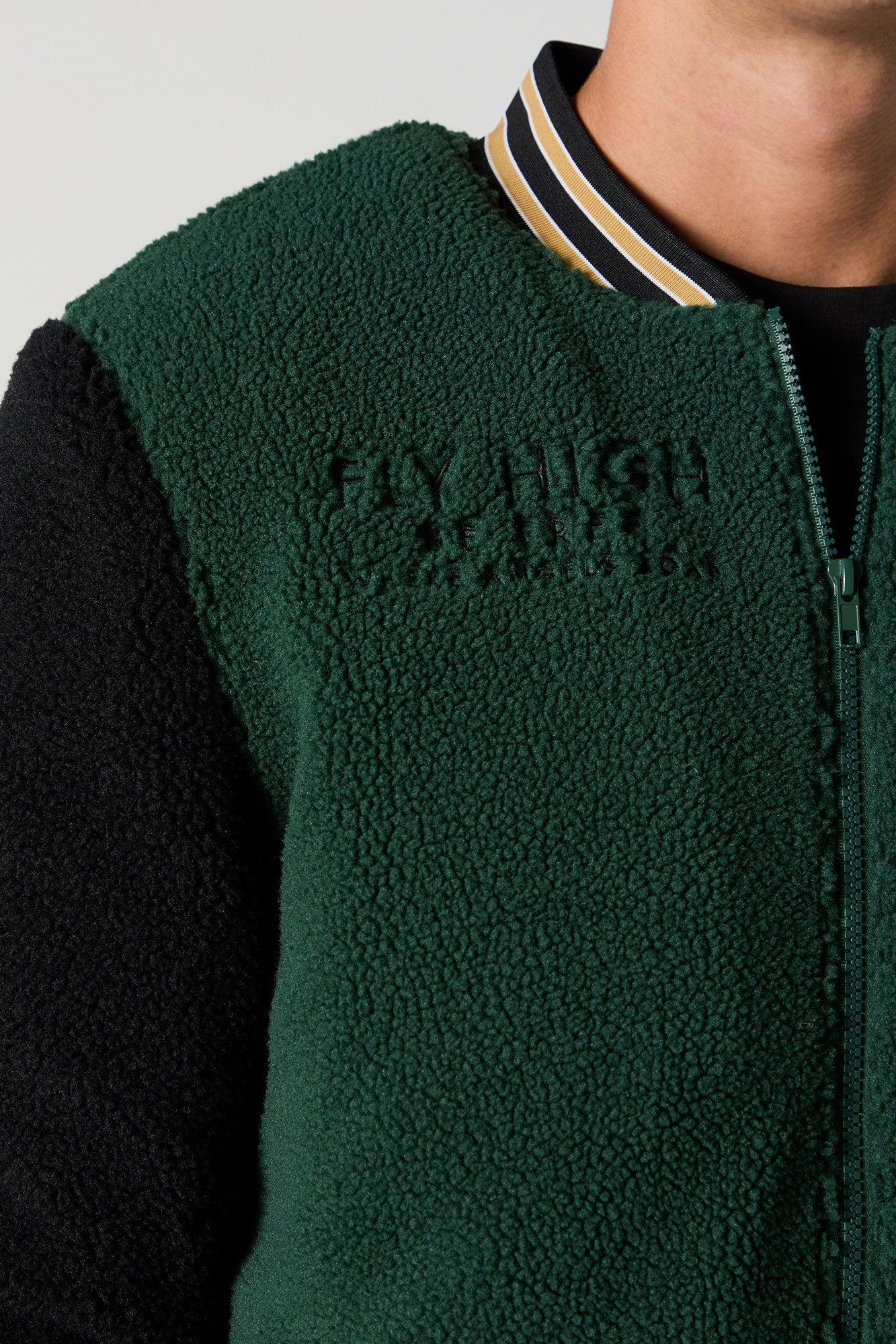 Sherpa Embroidered Varsity Jacket Male Product Image