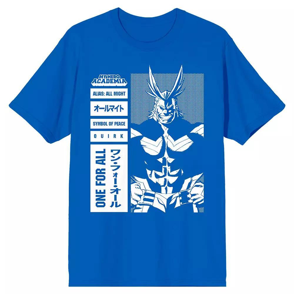 Men's My Hero Academia All Might Tee, Size: Small, Blue Product Image