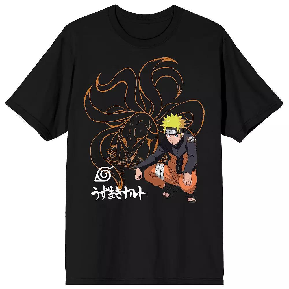 Men's Naruto Shippuden Nine Tails Tee, Size: XL, Black Product Image