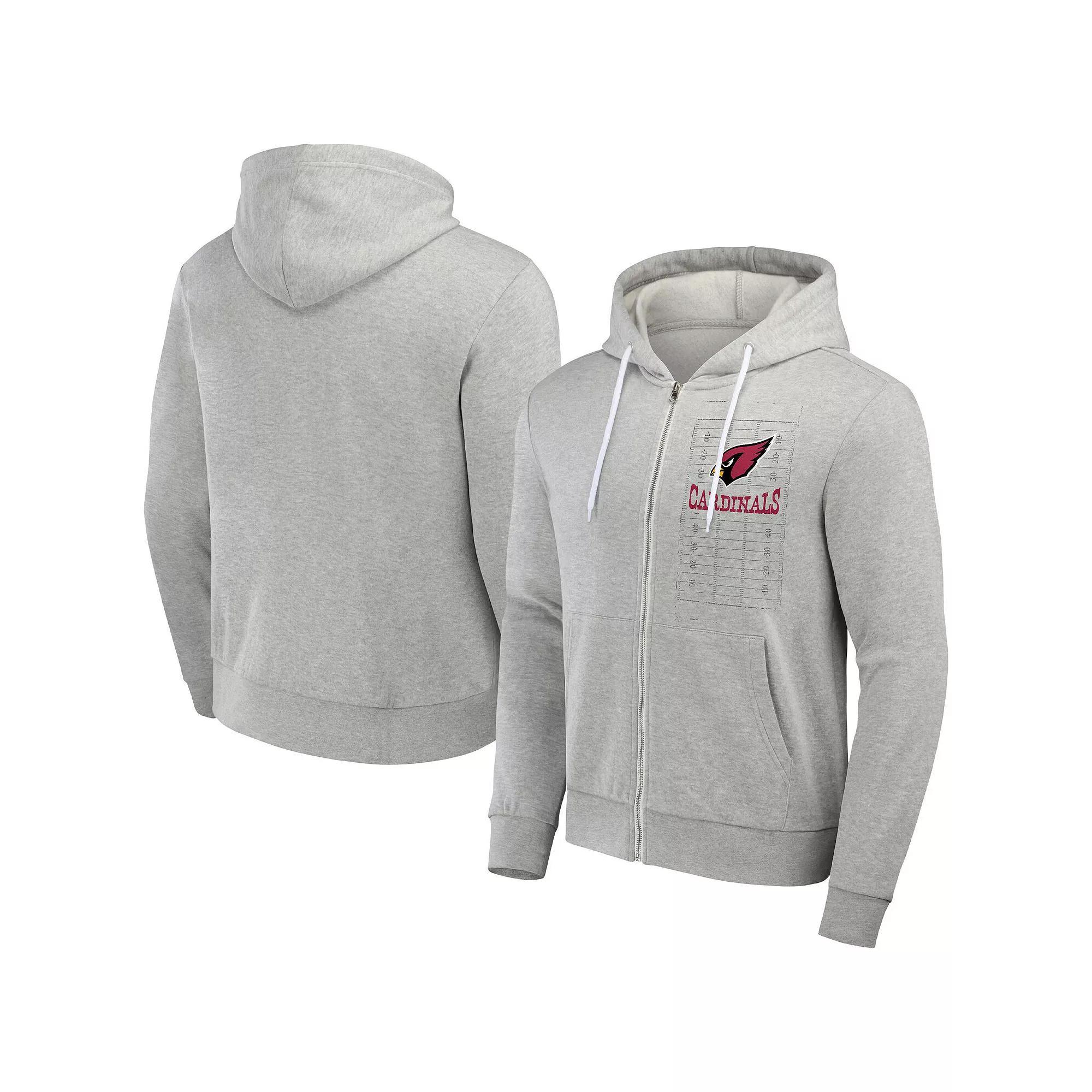 Men's NFL x Darius Rucker Collection by Fanatics Heather Gray Arizona Cardinals Domestic Full-Zip Hoodie, Size: XL, Grey Product Image
