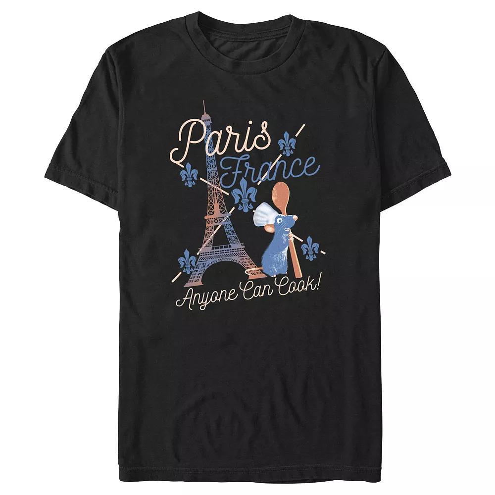 Disney / Pixar's Ratatouille Paris France Anyone Can Cook Men's Graphic Tee, Size: Medium, Black Product Image