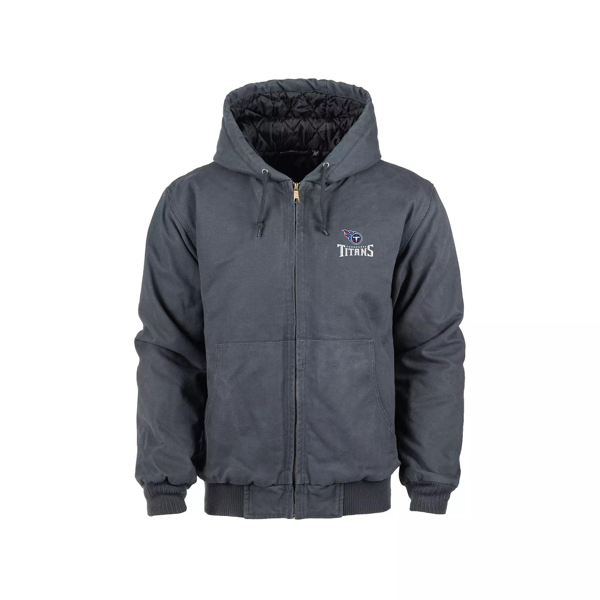 Men's Dunbrooke Navy Tennessee Titans Dakota Cotton Canvas Hooded Jacket, Size: Medium, Blue Product Image
