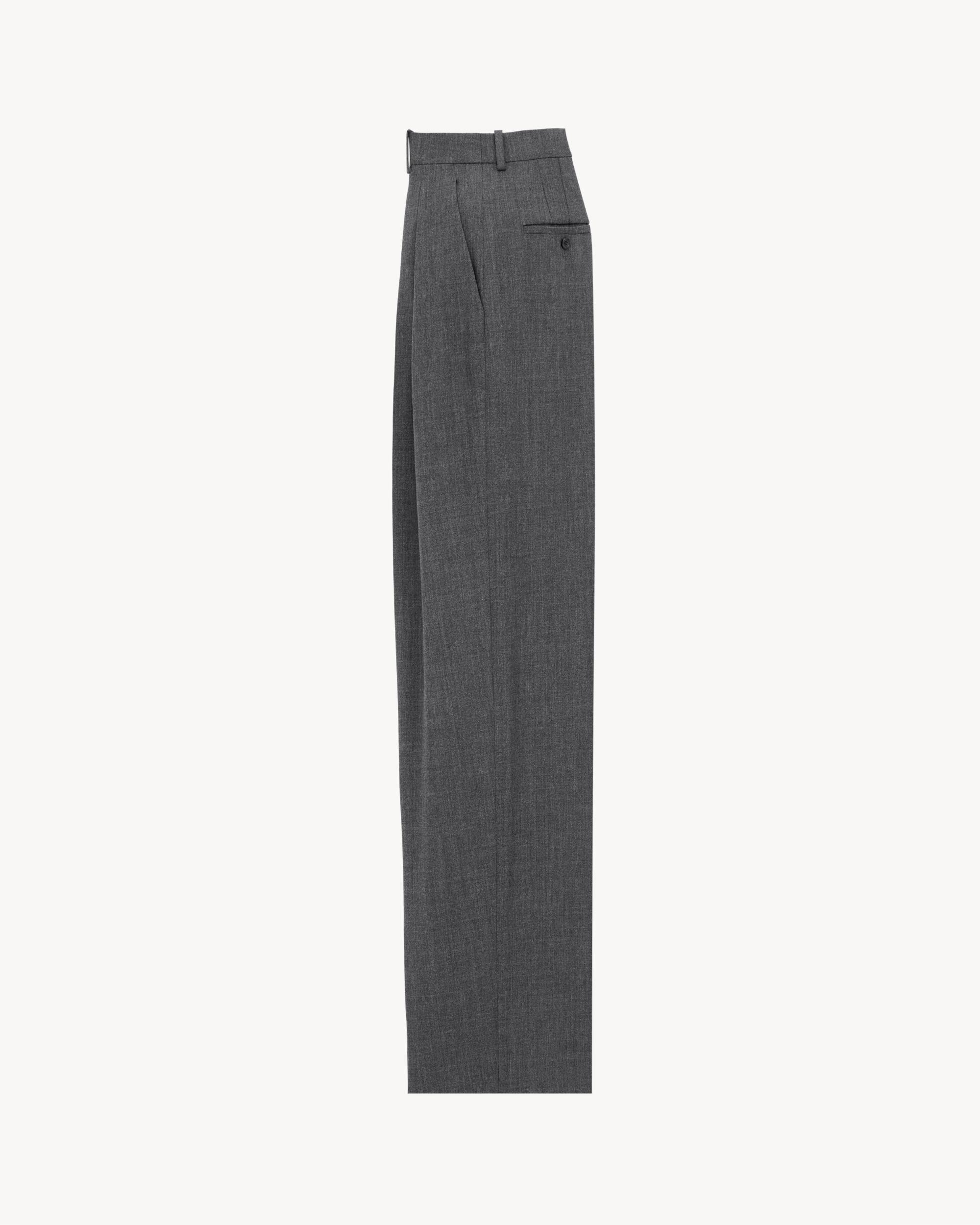 wide-leg pants in wool chiné Product Image