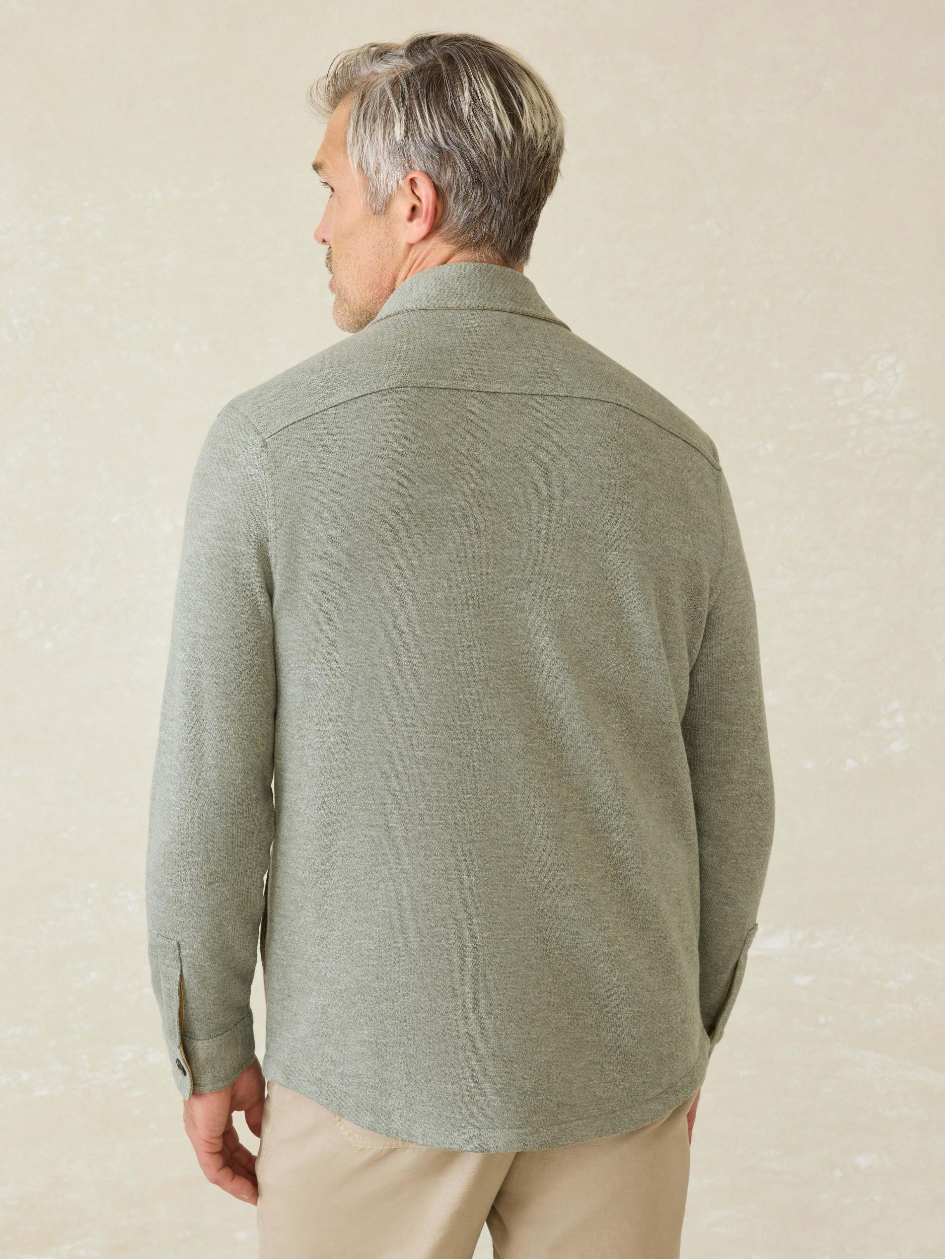 Inlet Knit CPO - Olive Brush Melange Male Product Image