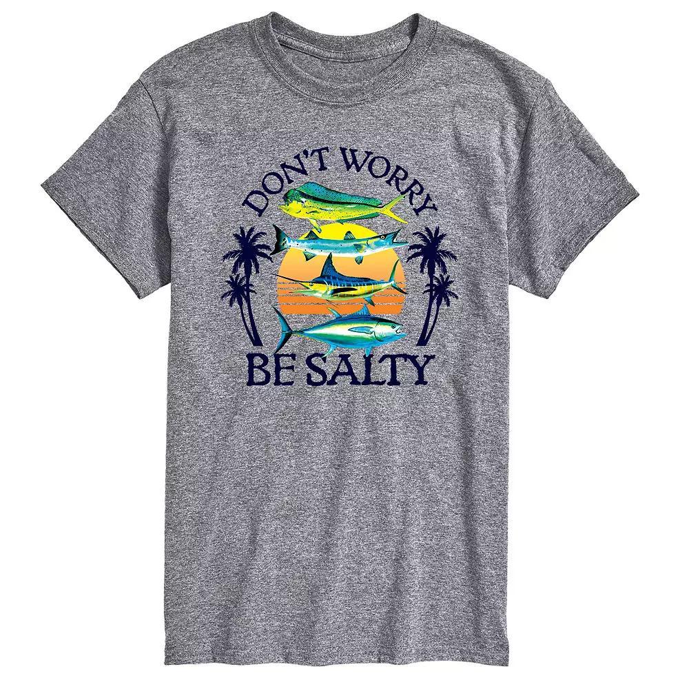 Big & Tall Dont Worry Be Salty Graphic Tee, Mens Product Image