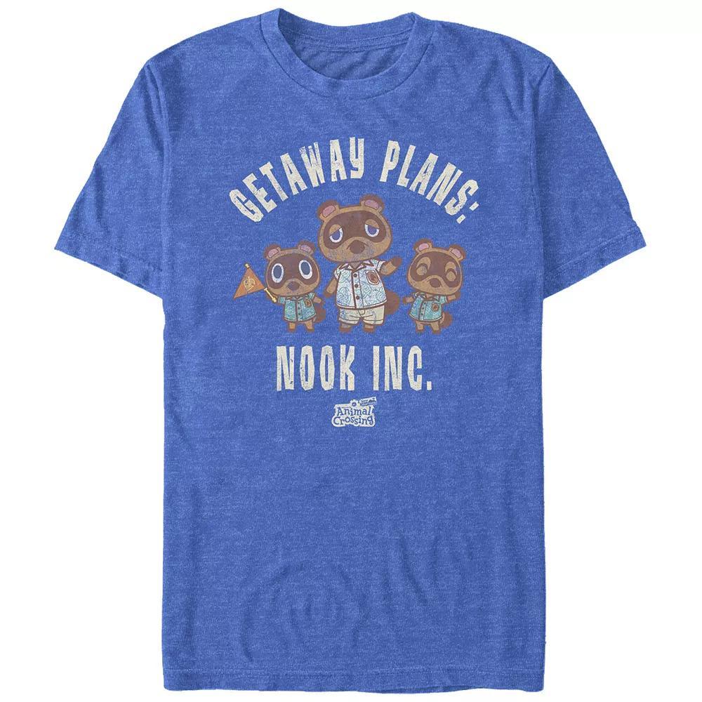Big & Tall Animal Crossing Getaway Plans Graphic Tee, Men's, Size: Large Tall, Royal Grey Product Image