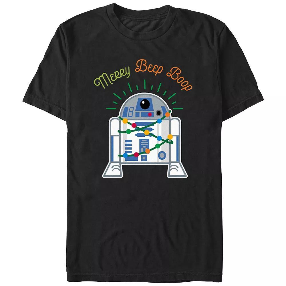 Men's Star Wars R2-D2 Merry Beep Boop Beep Graphic Tee, Size: XXL, Black Product Image