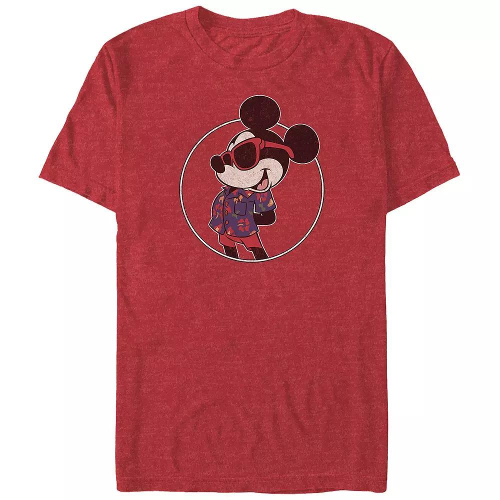 Disney's Mickey Mouse Cool Summer Mouse Big & Tall Graphic Tee, Men's, Size: 4XL, Red Grey Product Image