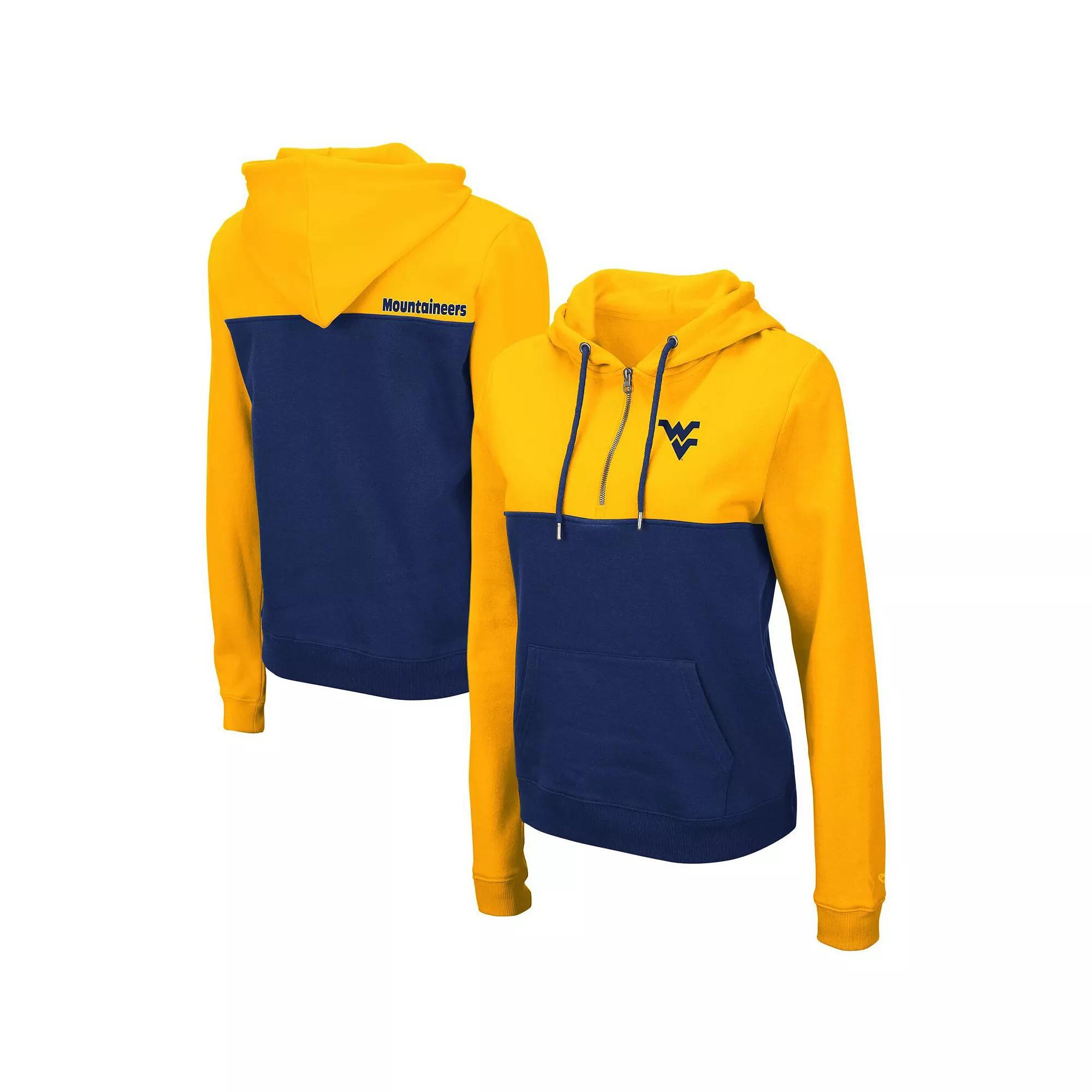 Women's Colosseum Gold/Charcoal Iowa Hawkeyes Aidan Lightweight Half-Zip Hoodie, Size: Small Product Image