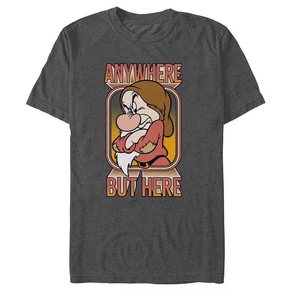 Disney's Snow White And The Seven DwarfsAnywhere But Here Men's Graphic Tee, Size: XXL, Grey Heather Product Image