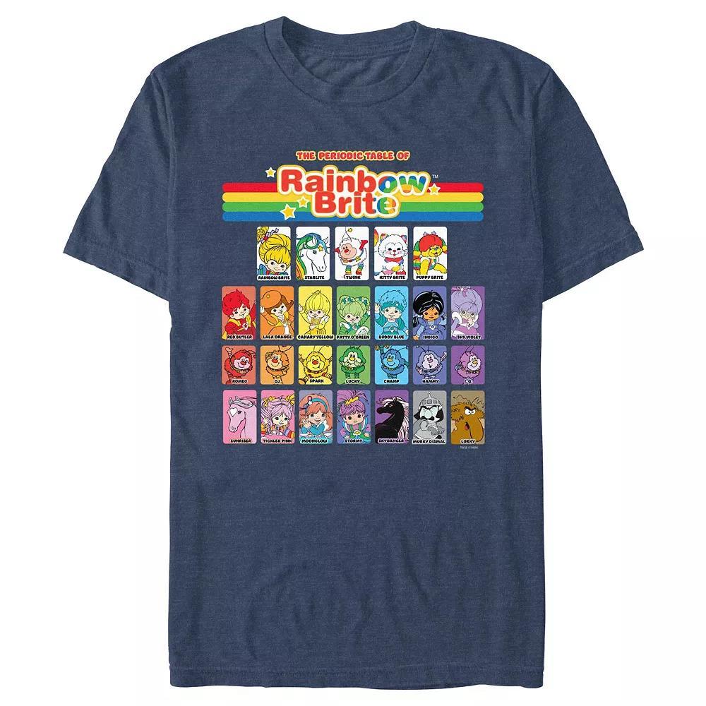 Men's Rainbow Brite Periodic Table Graphic Tee, Size: Large, Navy Grey Product Image