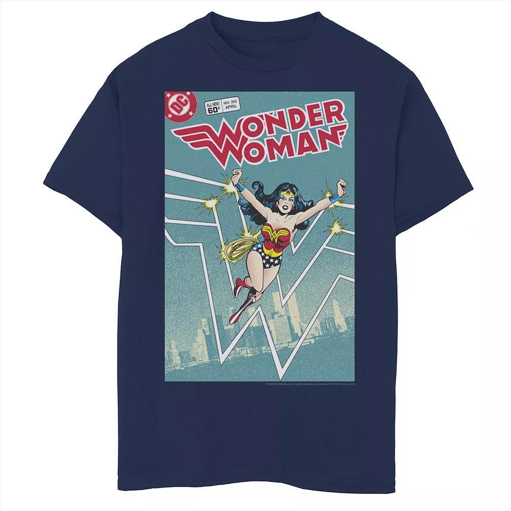 Boys 8-20 DC Comics Wonder Woman Retro Comic Cover Graphic Tee, Boy's, Size: Small, Blue Product Image