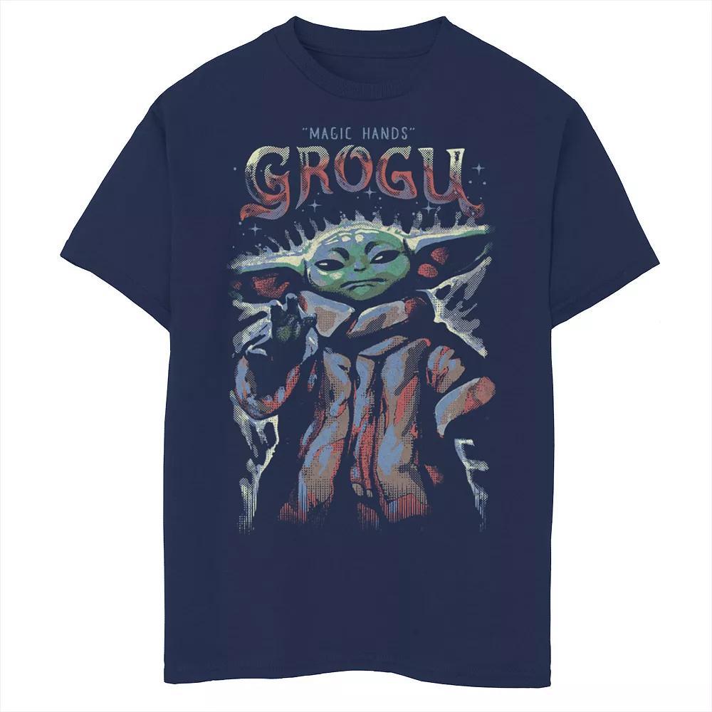 Boys 8-20 Star Wars The Mandalorian Magic Hands Grogu Sketch Graphic Tee, Boy's, Size: Large, Blue Product Image