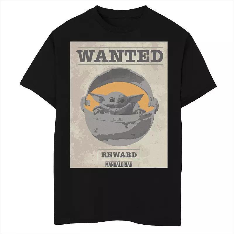 Boys 8-20 Star Wars The Mandalorian The Child Wanted Poster Graphic Tee, Boy's, Size: Medium, Black Product Image