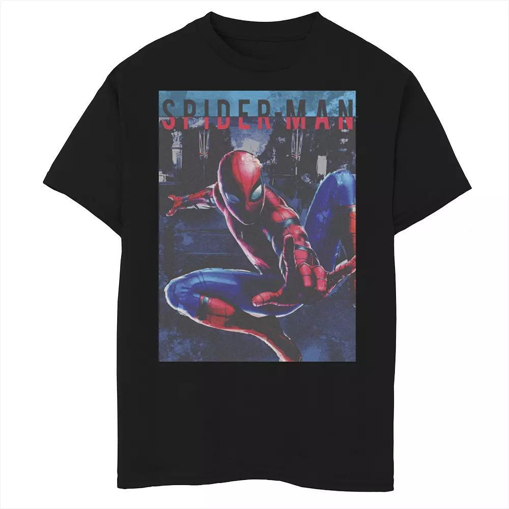 Boys 8-20 Marvel Spider-Man City Skyline Poster Graphic Tee, Boy's, Size: Small, Red Product Image