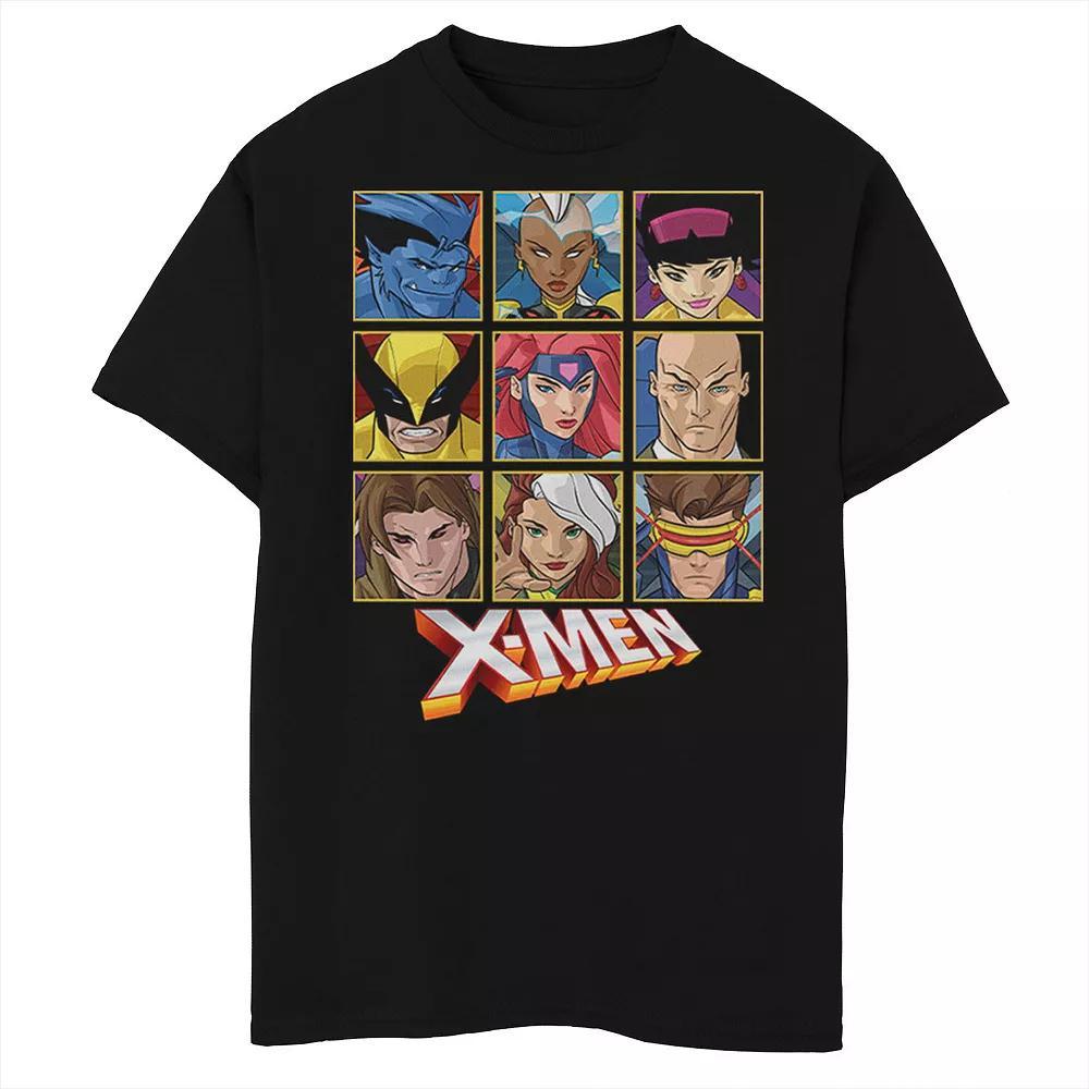 Boys 8-20 Marvel X-Men Character Panel Collage Logo Tee, Boy's, Size: XL HUSKY, Black Product Image
