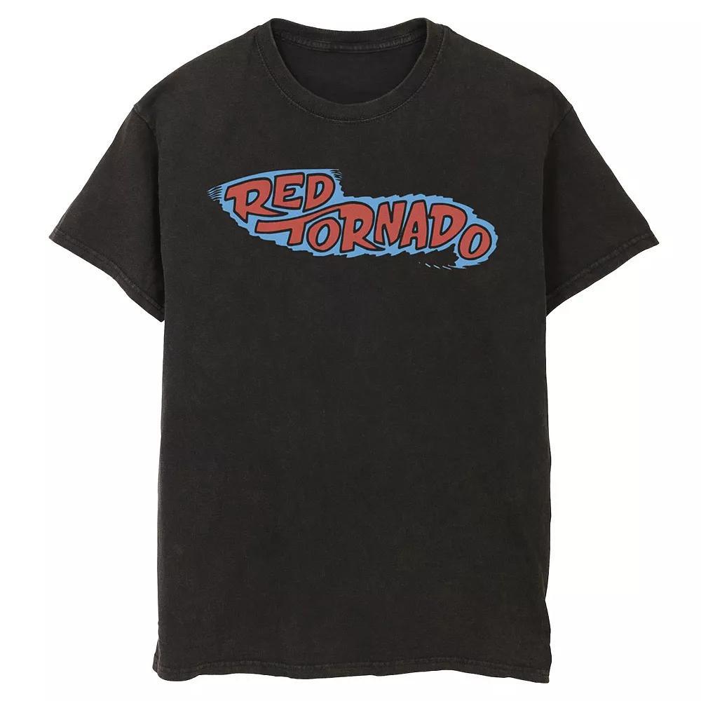 Men's DC Comics Red Tornado Text Logo Poster Tee, Size: XXL, Black Product Image