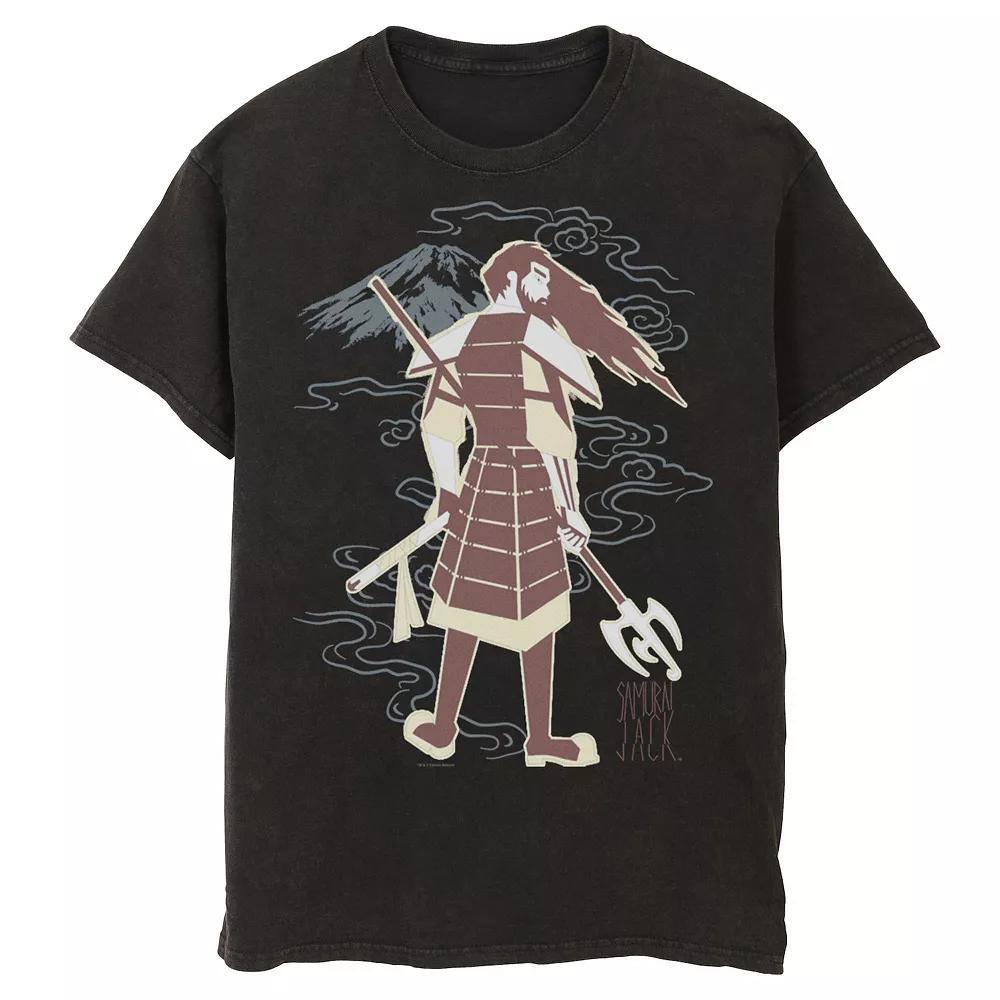 Men's Cartoon Network Samurai Jack Never Looks Back Water Color Tee, Size: XL, Black Product Image