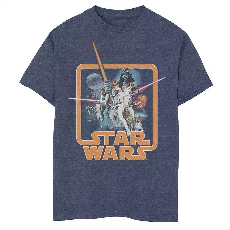 Men's Star Wars Group Classic Poster Tee, Size: 3XL, Navy Grey Product Image