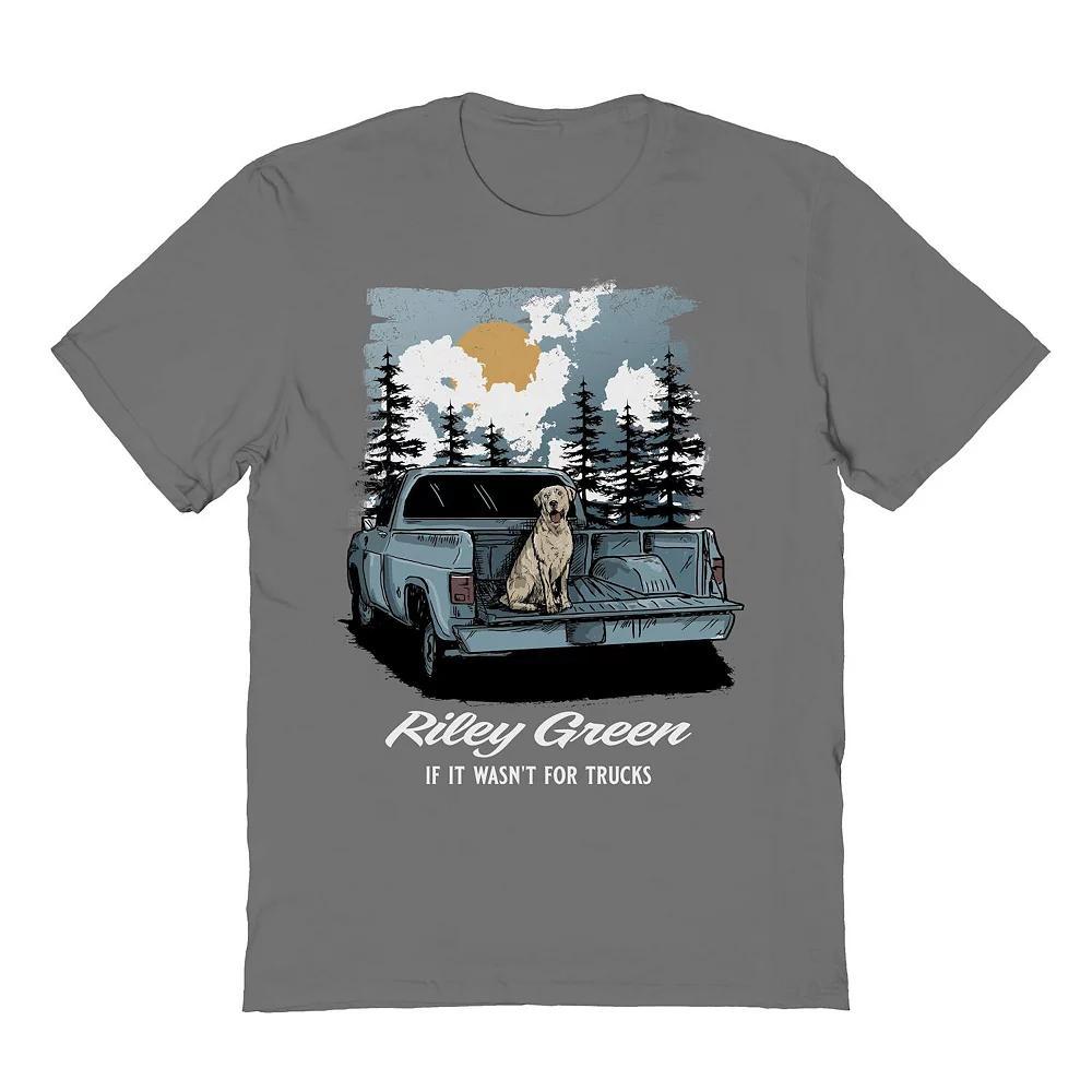 Men's Riley Green Truck Dog Graphic Tee, Size: Medium, Grey Product Image