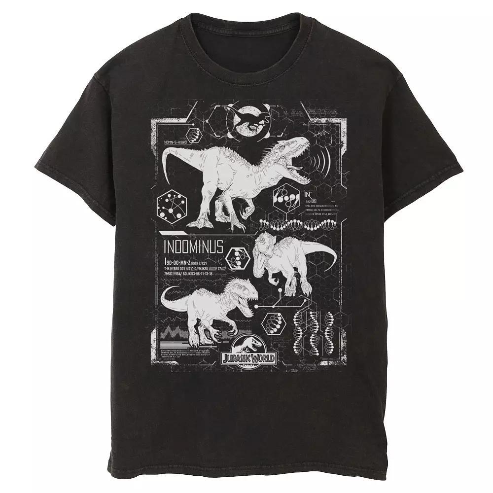Mens Jurassic World Indominus Rex Schematic Tee, Men's, Size: XXL, Grey Product Image