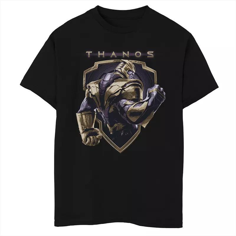 Boys 8-20 Marvel Avengers Endgame Thanos Shield Graphic Tee, Boy's, Size: XL, Black Product Image