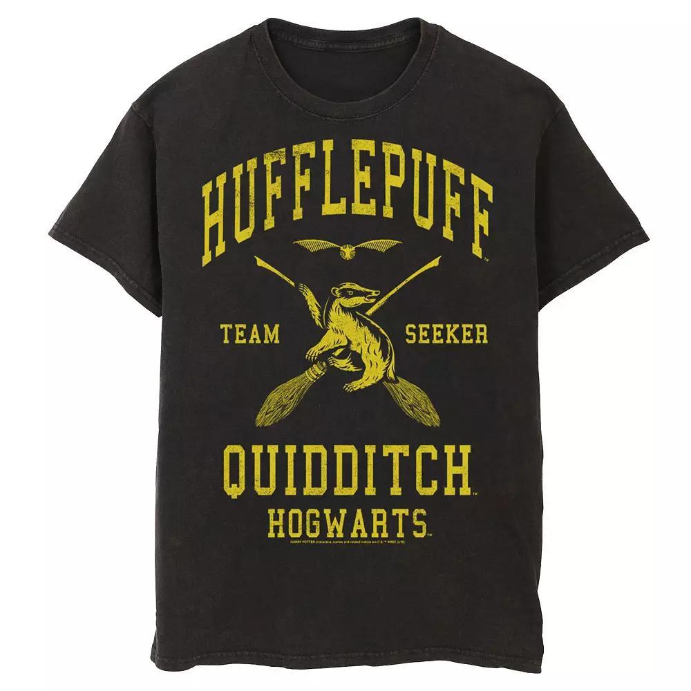 Men's Harry Potter Deathly Hallows 2 Hufflepuff Quidditch Tee, Size: XXL, Black Product Image