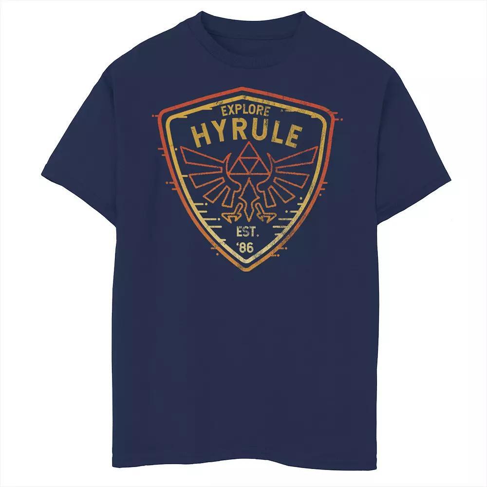 Boys 8-20 Nintendo Zelda Explore Camp Hyrule Crest Shield Graphic Tee, Boy's, Size: Medium, Black Product Image