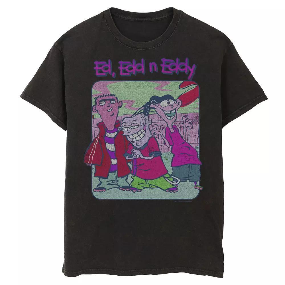 Men's Ed, Edd & Eddy Distressed Poster Tee, Size: Medium, Black Product Image