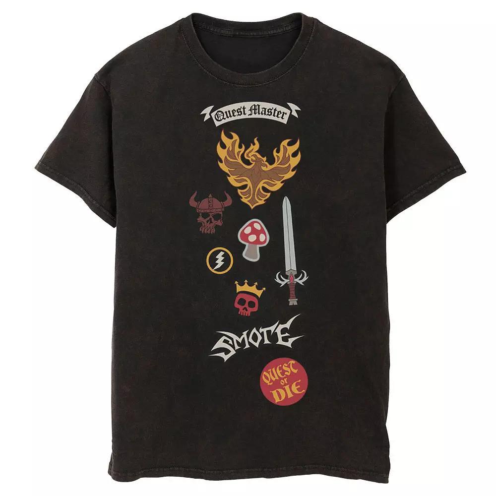 Men's Disney Pixar Onward Barley Vest Patches Tee, Size: XXL, Black Product Image