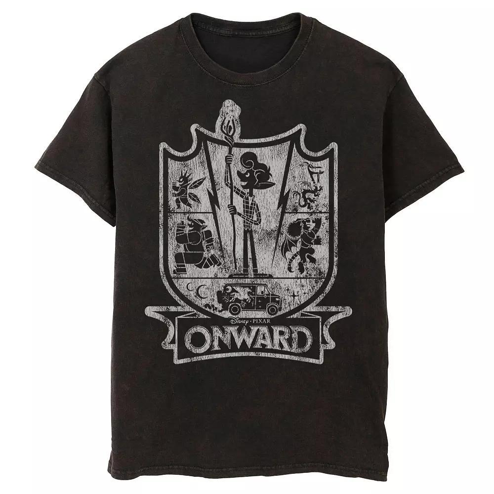 Men's Disney Pixar Onward Crest Tee, Size: Medium, Black Product Image