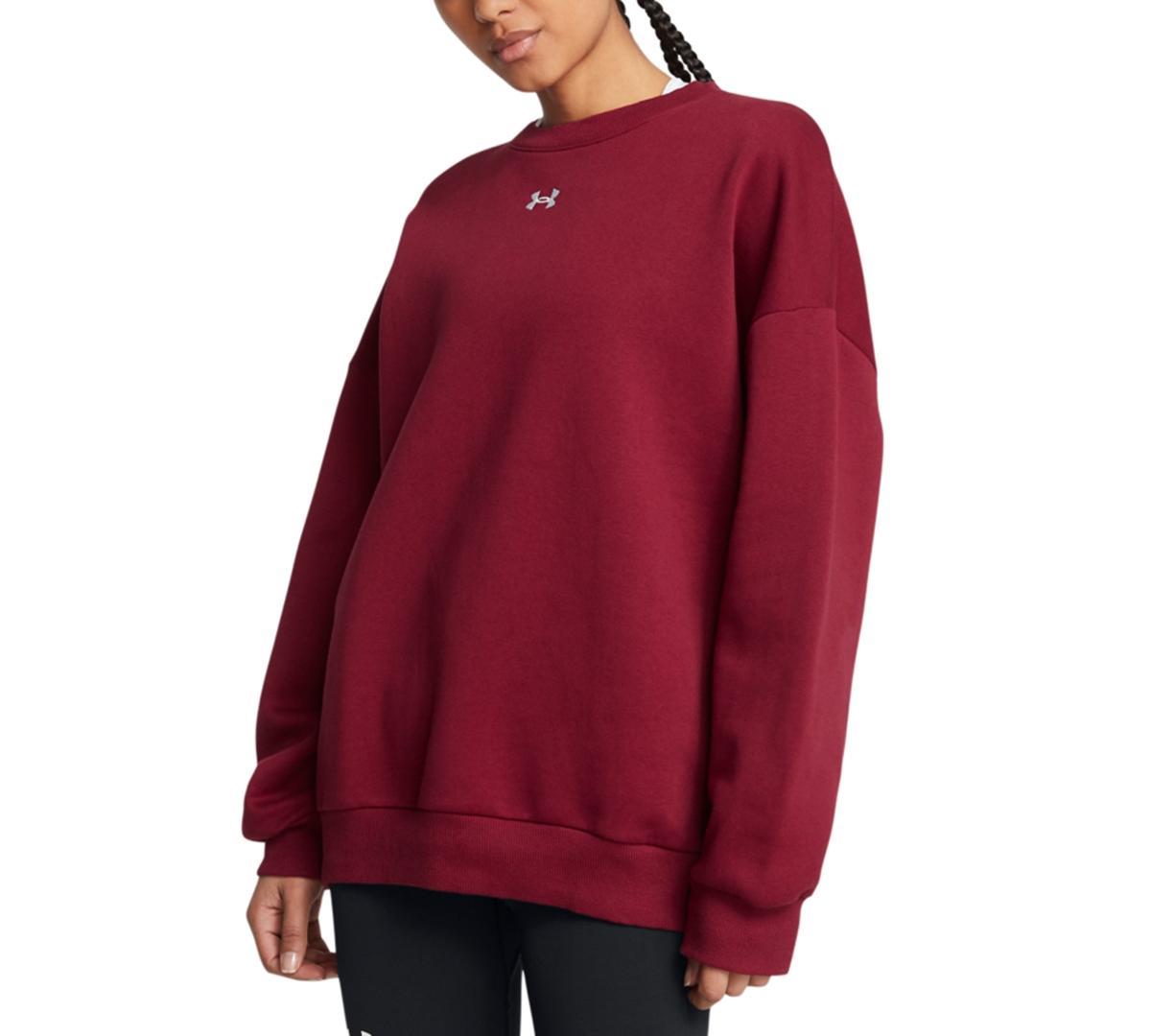 Womens UA Rival Fleece Oversized Crew Product Image