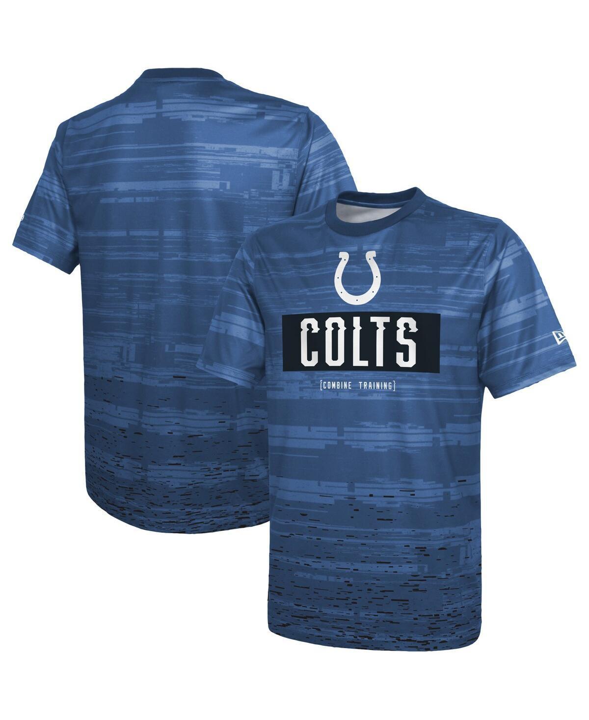 Men's New Era Royal Indianapolis Colts Combine Authentic Sweep T-Shirt, Size: Medium, Blue Product Image