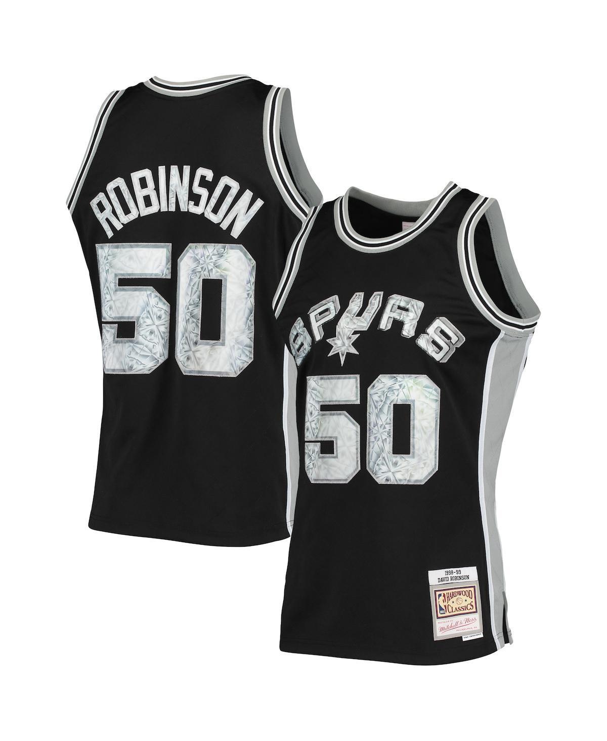 Men's Mitchell & Ness David Robinson Black San Antonio Spurs 1998-99 Hardwood Classics 75th Anniversary Diamond Swingman Jersey, Size: Medium Product Image