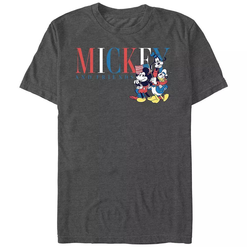 Disney's Mickey Mouse And Friends Americana Men's Graphic Tee, Size: XL, Grey Heather Product Image