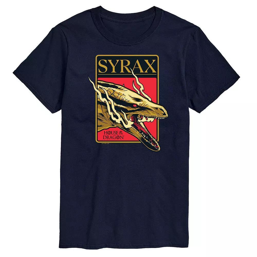 Mens House Of Dragon Syrax Badge Graphic Tee Grey Gray Product Image