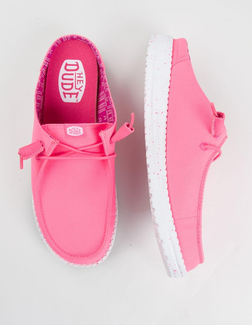 HEY DUDE Wendy Womens Slip On Shoes - NEON HOT PINK Product Image
