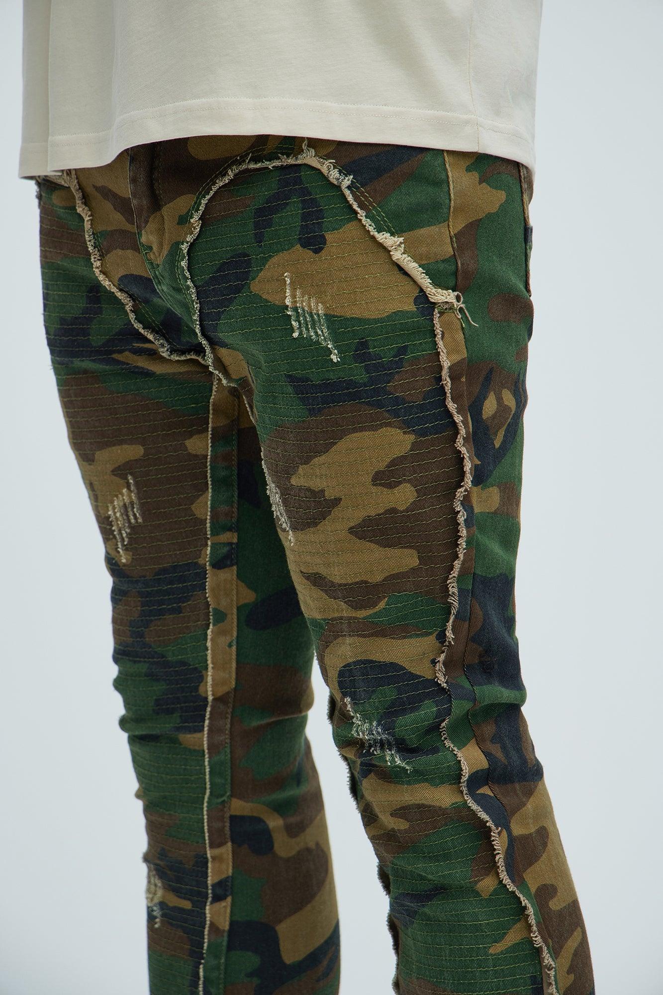 Wait For It Slim Flare Pants - Camouflage Product Image