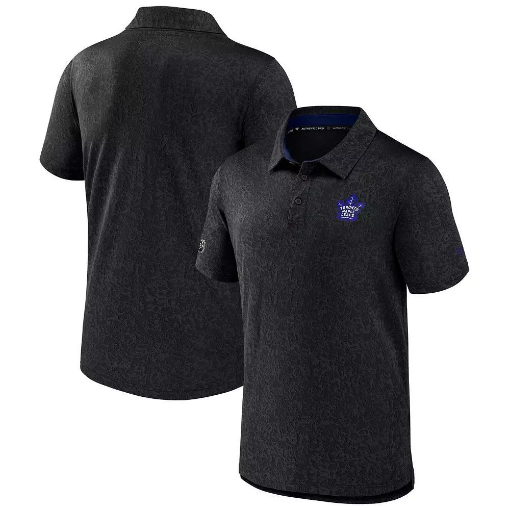 Men's Fanatics  Black Toronto Maple Leafs Jacquard Polo, Size: Medium, Mpl Black Product Image