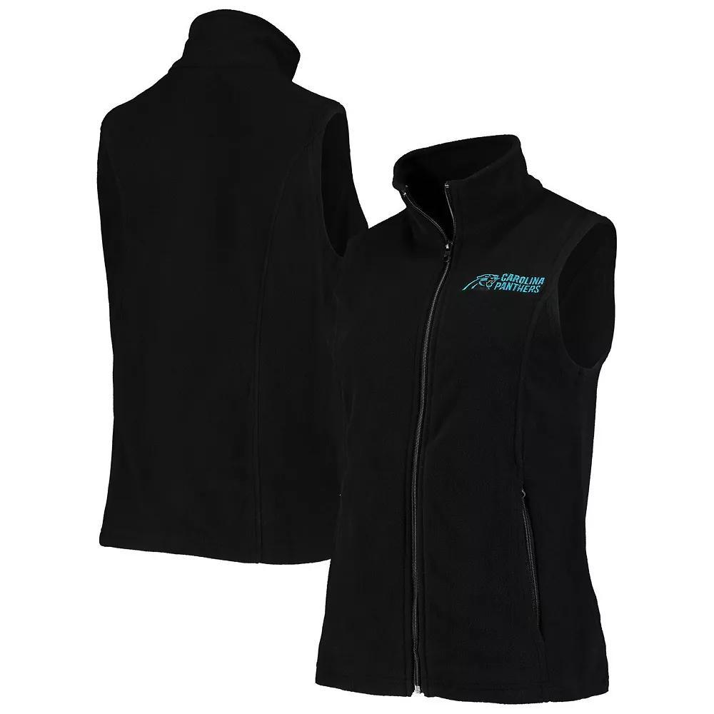 Women's Carolina Panthers Black Houston Fleece Full-Zip Vest, Size: Medium Product Image